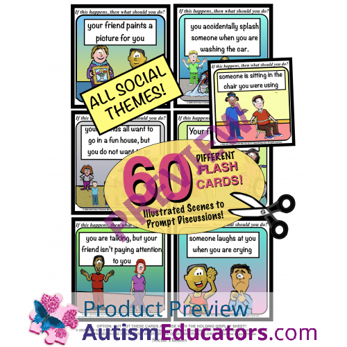 PROBLEM SOLVING ILLUSTRATED! SOCIAL TOPICS! 60 Cards! 50 Pages